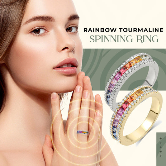 Rainbow Tourmaline Spinning Ring